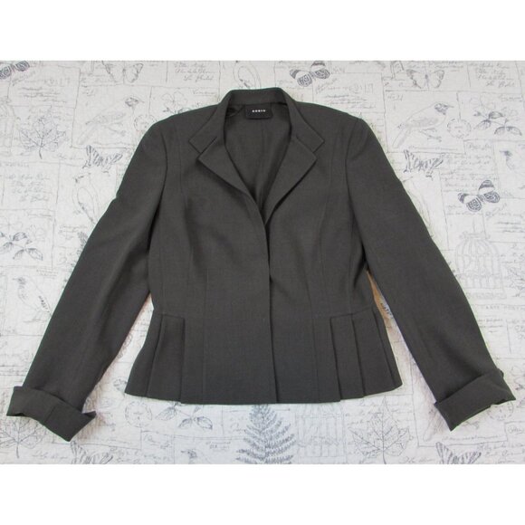 EUC AKRIS Blazer Jacket Skirt Suit Set wool bld desk to dinner capsule womens 10 - Picture 3 of 10
